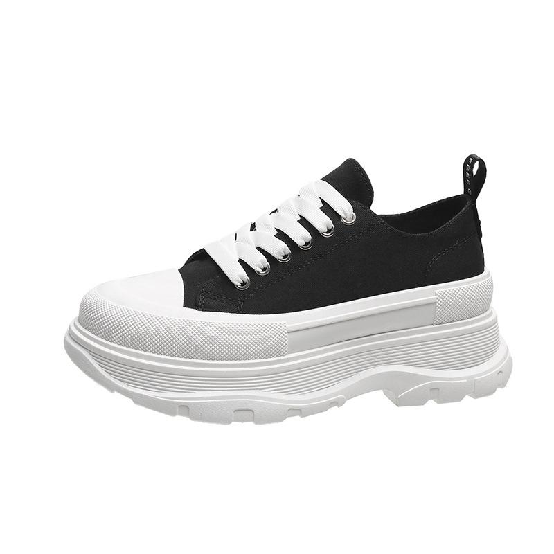 Canvas Shoes Women's New Summer Women's Shoes Versatile Thick-soled Muffin Popular Sports and Leisure White Shoes