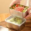 Edelstahl Snackbehälter Luftdichter Lebensmittelaufbewahrungsbehälter mit Deckel Konservierung Bento Lebensmittelbox Outdoor Picknick Camping Werkzeug