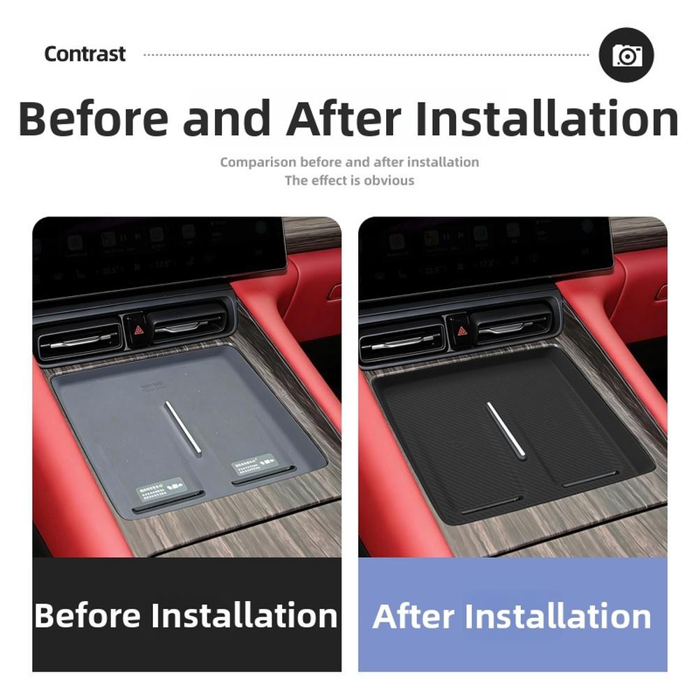 Non Slip Silicone For Wireless Charging Mat for M6 2026 Center Console Anti Scratch Pad 20.4 x 18.1 x 2.1 cm BlackGood product
