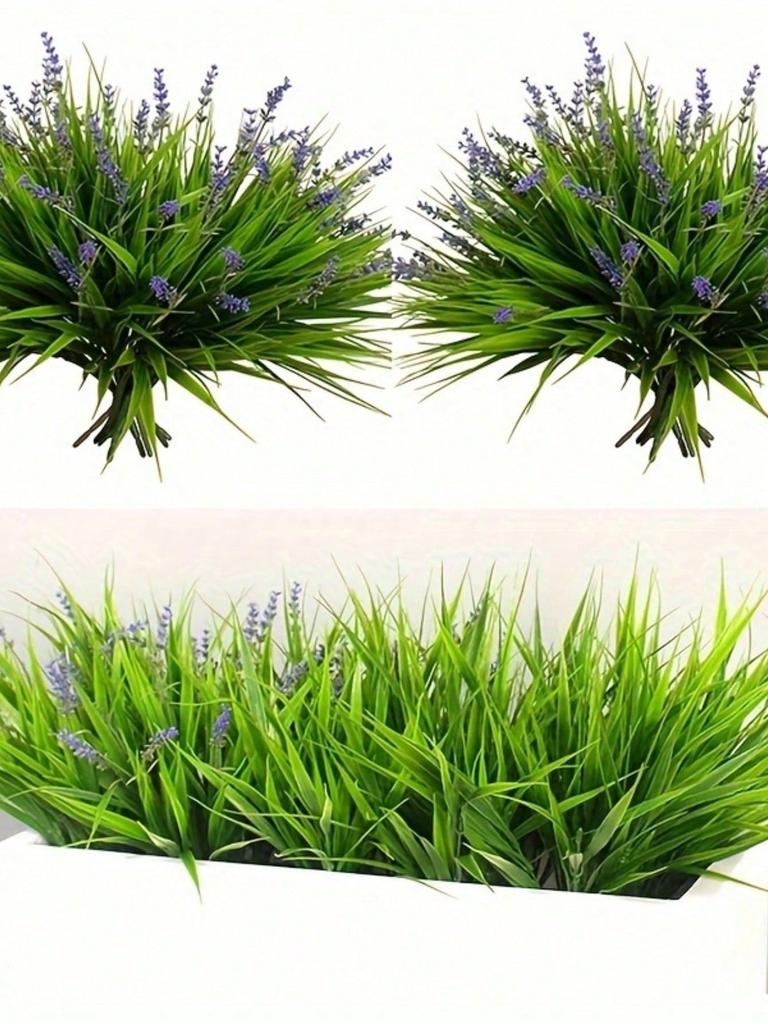 Green Artificial Lavender Photography Props Artificial Plants Non-watering Household Products 6pcs 1 Pack