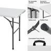 Fold In Half Table Portable Folding Table for Camping Picnic Barbecue Party Indoor Outdoor Sturdy Compact with Carrying Handle