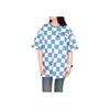 Vans Color Block Logo Comfortable Crew Neck Short Sleeve T-Shirt Men Tops Blue Checkered VN000GR8CSC