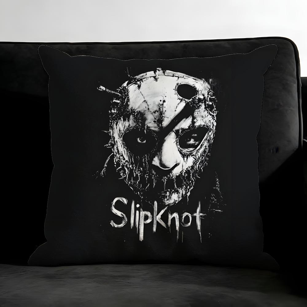 S-Slipknot Band Cushion Cover Pillowcase Ultra Soft Skin Friendly Fabric Cloud Like Comfort & Concealed Zipper