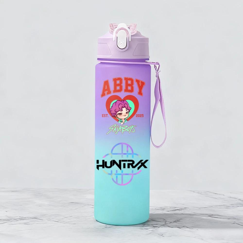 Kpop Demon Hunters Team Creative Gradient Water Bottle Unisex Sports Style Reusable Jug designed for Outdoor Cycling Travel Fitness