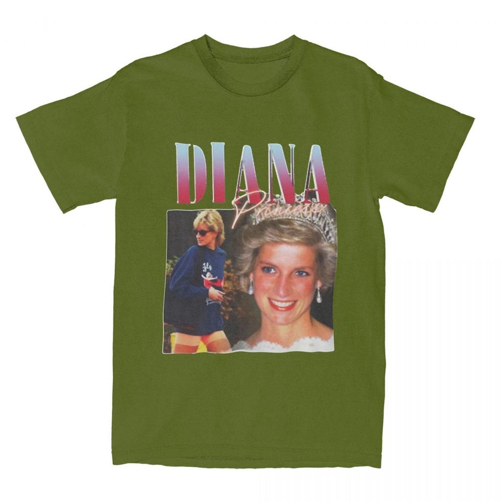 Zabawne koszulki hip-hopowe z księżniczką Dianą z lat 90. Męskie koszulki z okrągłym dekoltem, 100% bawełny, koszulki z krótkim rękawem, ubrania dla dorosłych