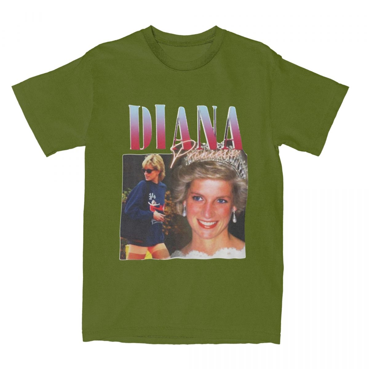 

Смешные футболки в стиле хип-хоп с принцессой Дианой 90-х для мужчин, с круглым вырезом, 100% хлопок, с коротким рукавом, взрослая одежда 4XL