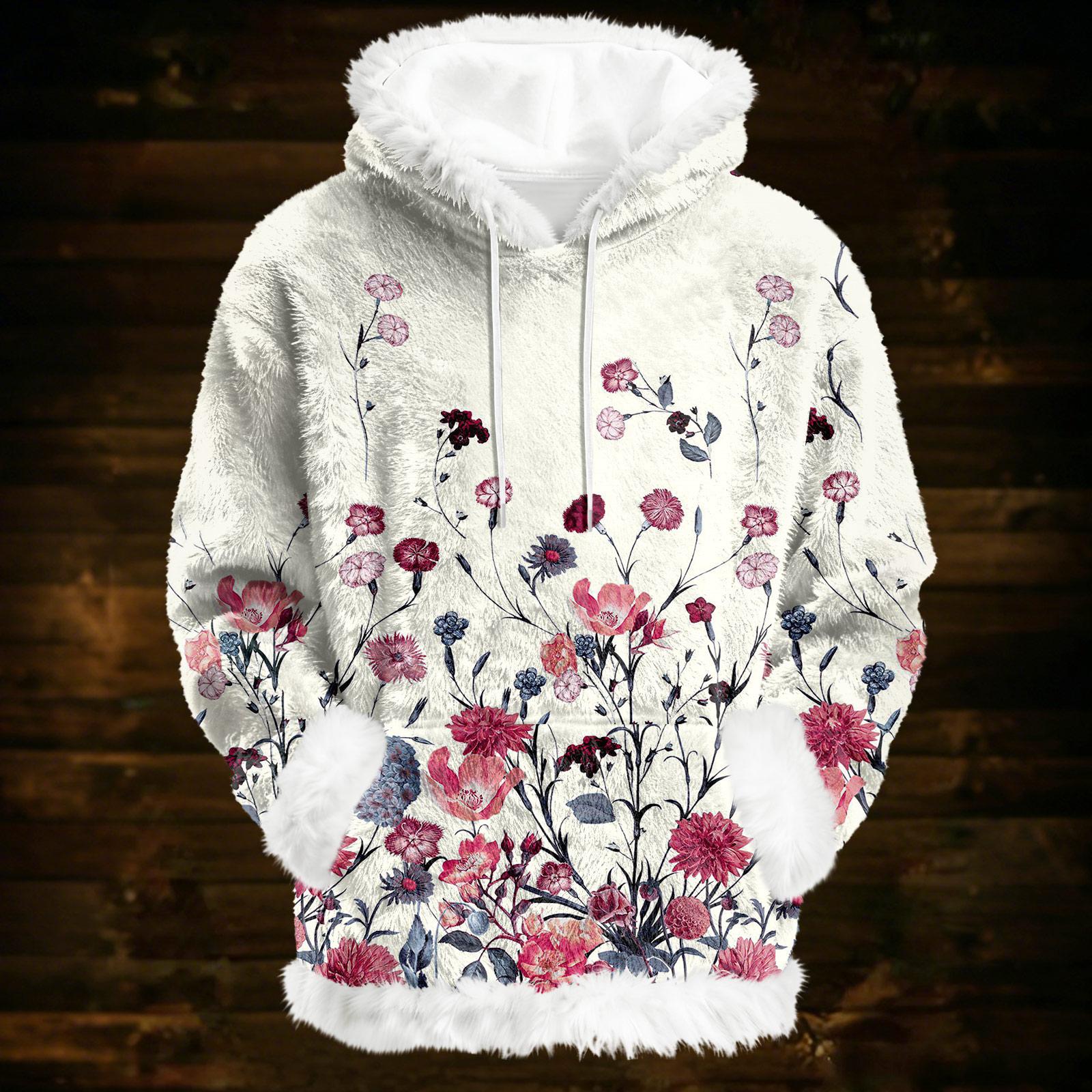 Толстовки для женщин оверсайз зимние плюшевые милые свитшоты пуловер модная осенне-зимняя одежда L 2534₽