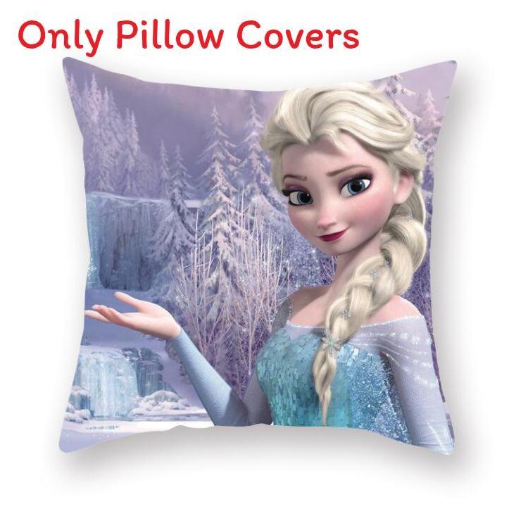The Frozen Snow Queen Cartoon Cushion Cover Linen Material Cozy Spaces Home