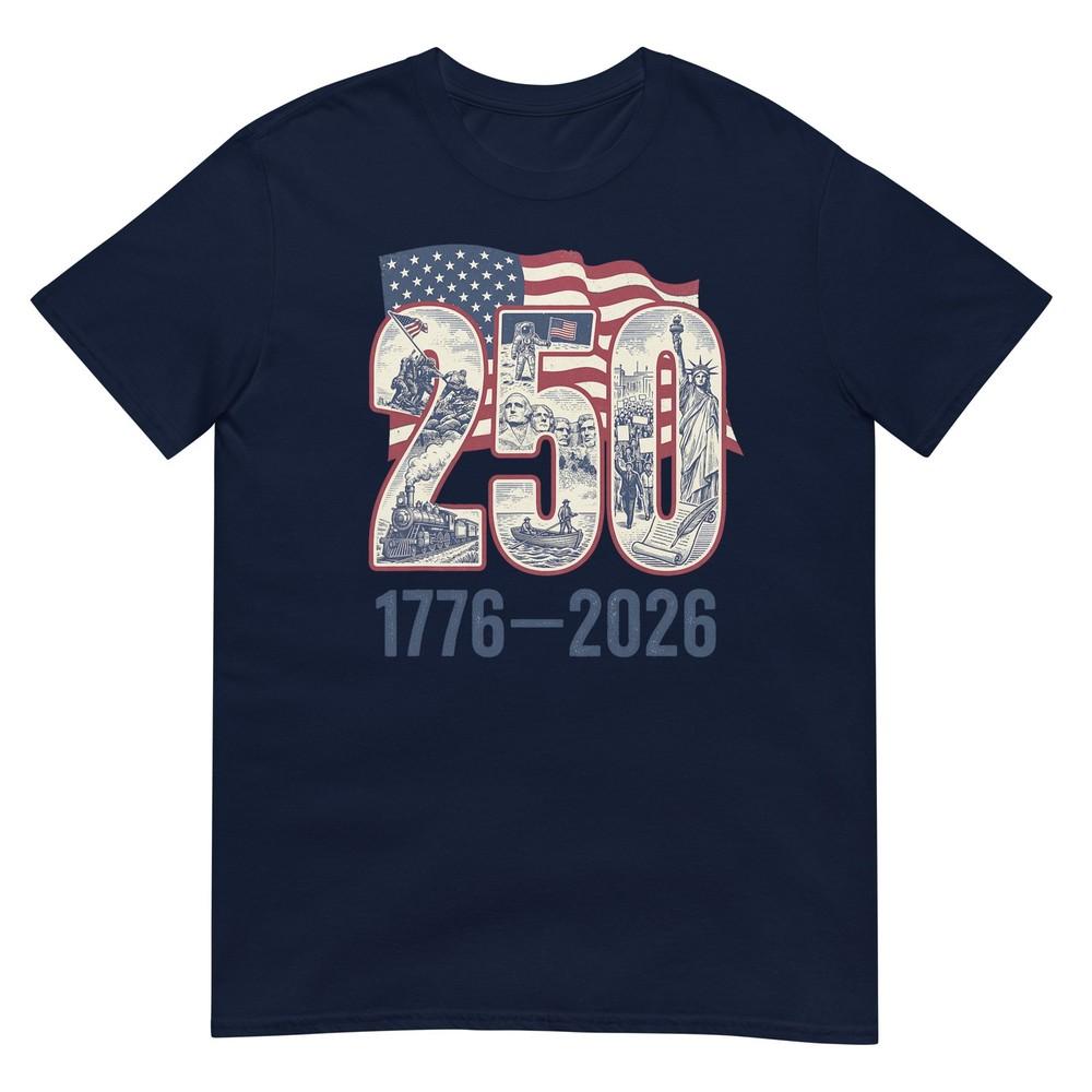 250 Years American 1776 2026 250th Usa Patriotic 4th Of July TShirt S