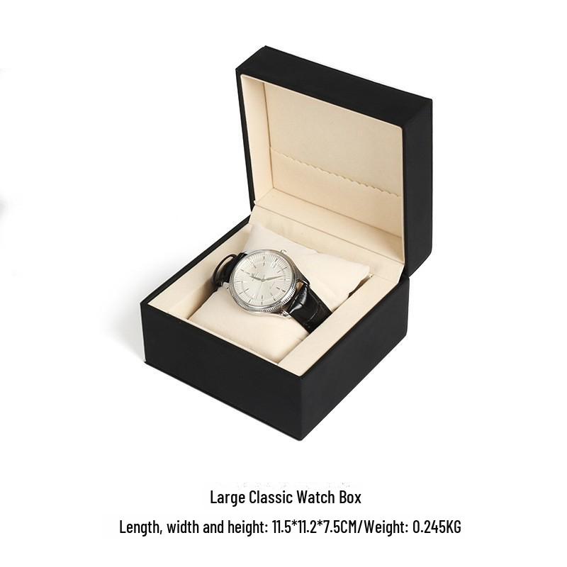 

Чоловіча коробка для зберігання годинників та ювелірних виробів з ПУ шкіри - Подарункова упаковка для механічних годинників