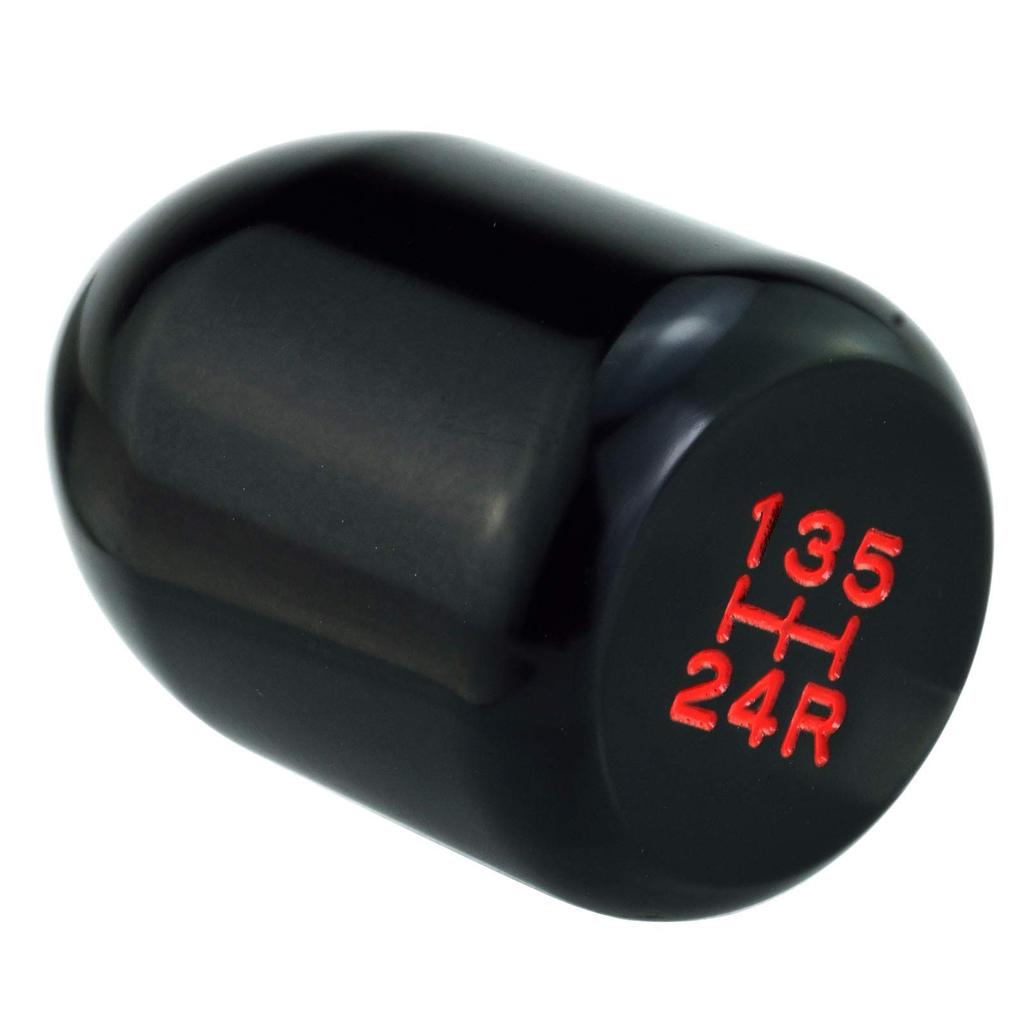 Lunsom Small Shift Knob Metal Shift Lever 5 Speed Car Shift Knob Short Fit for Automatic and Manual Car (Black)