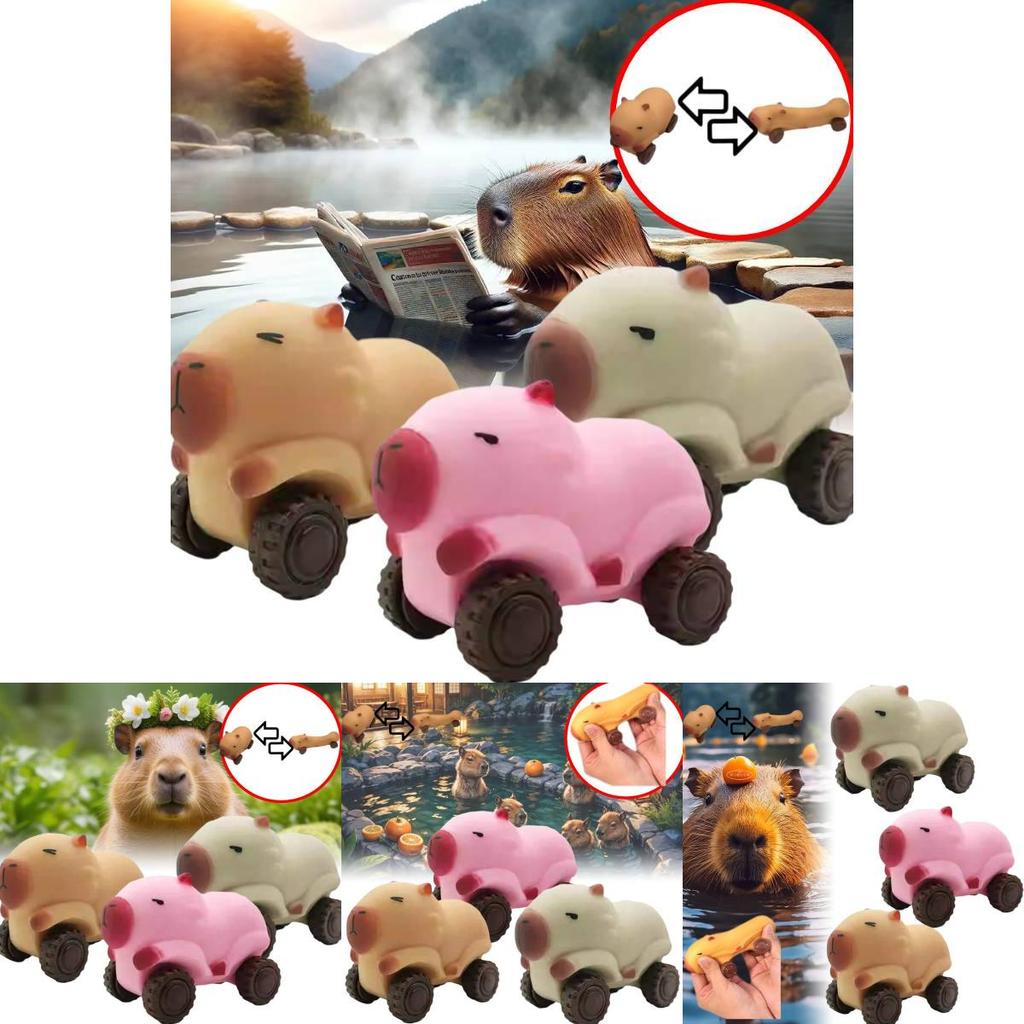 Creative New Capybara Stress Relief Toy Unique Stretchy Rolling Slider Fun Pack