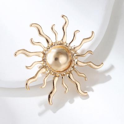 Spille a forma di fiore di sole con personalità, per abbigliamento da donna, gioielli, accessori per feste