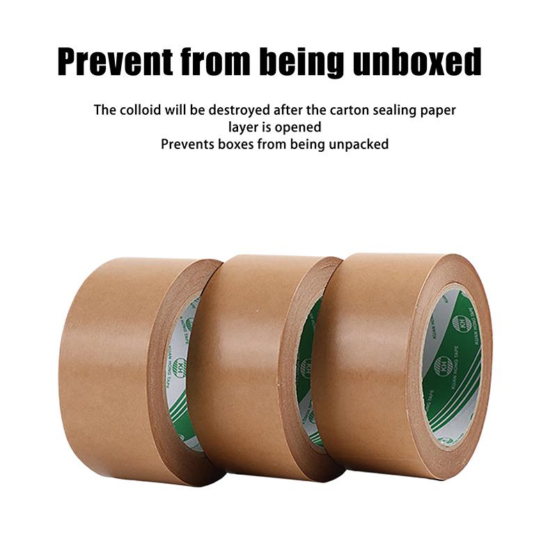 Brown Kraft Paper Tape Recyclable Packing Tape Ecofriendly Self Adhesive Gumed Kraft Tape For Packing Shipping