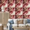 Ink Wallpaper Red, Orange, Burgundy and Beige 50x1000