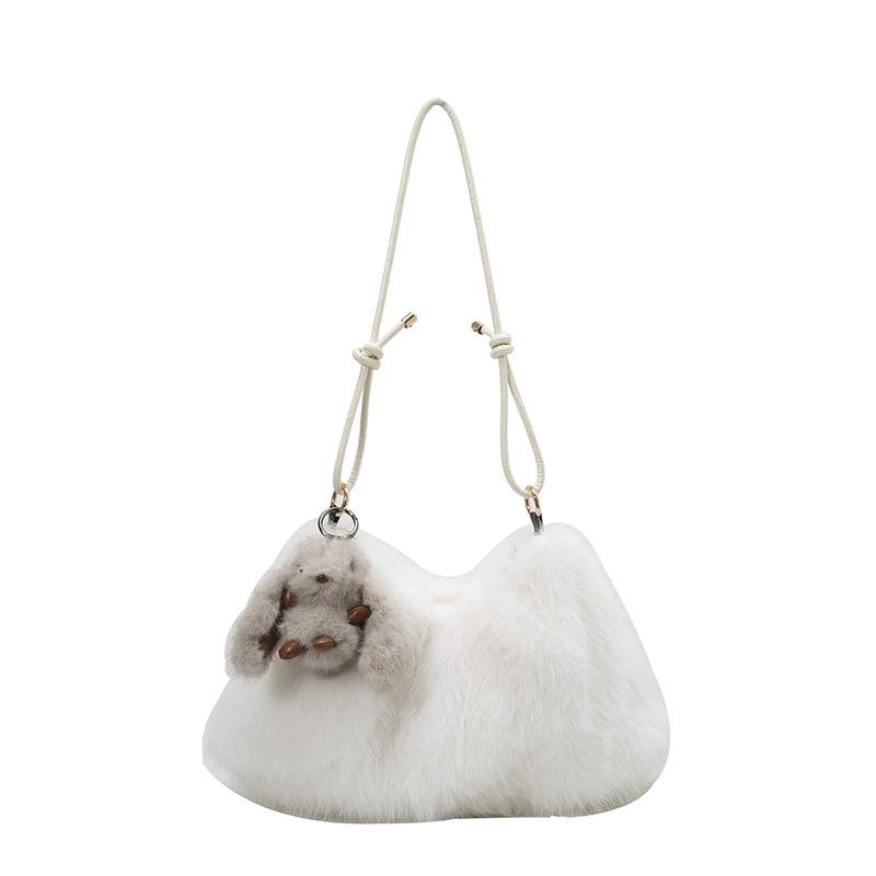Bag Exquisite Small Fragrance Plush Women's Armpit Bag Tote Bag New Versatile Women's Shoulder Crossbody Bag