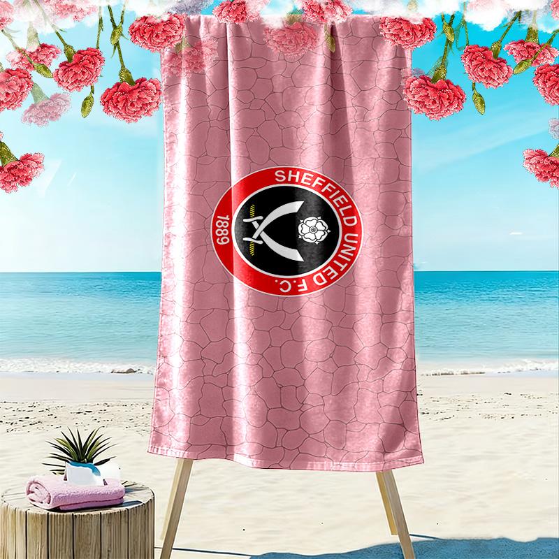 Sheffield United F.C Print Beach Towel, Large Soft Quick Dry Towel for Beach Camping Swimming