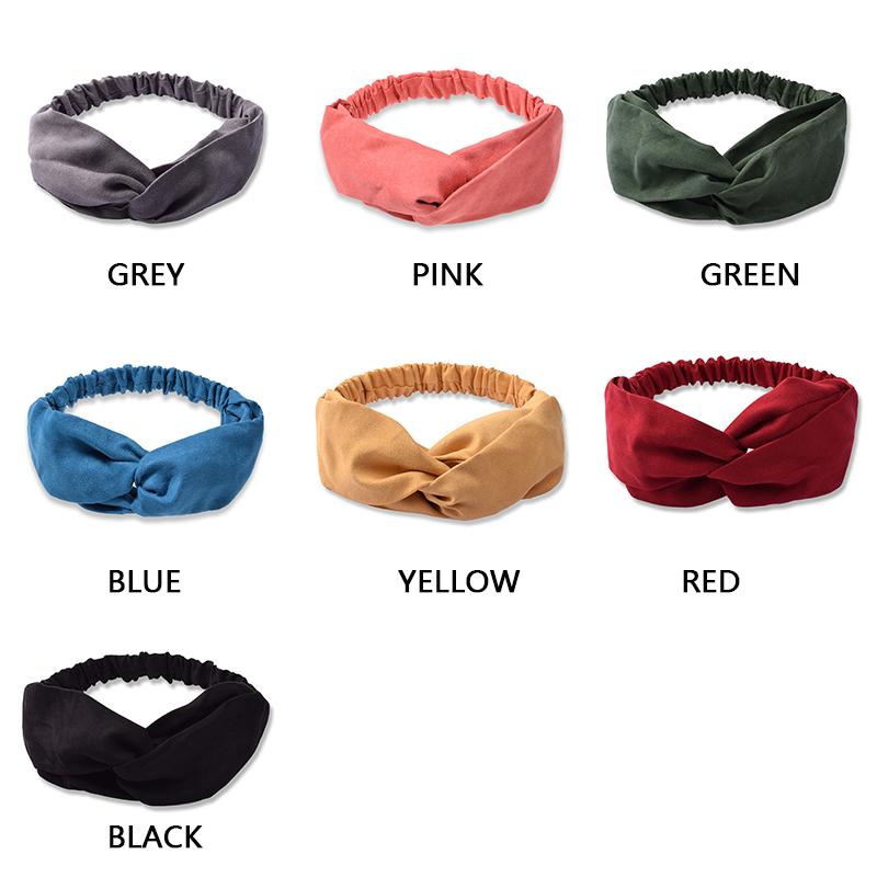 Wildleder-Waschlappen mit stilvollem, einfarbigem Fadenkreuz-Haarband