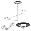 Go Kart Front Steering Wheel,640mm Front Steering Tie Rod Ball Rack Joint Strut Knuckle Spindle Kit,For 168CC ATV Go Kart Quad