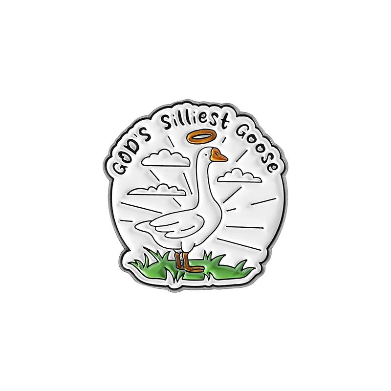 5-7PCS/SET Enamel Pins Custom Silly Goose Club Brooches Lapel Badges Clothes Animal Jewelry Gift for Friends