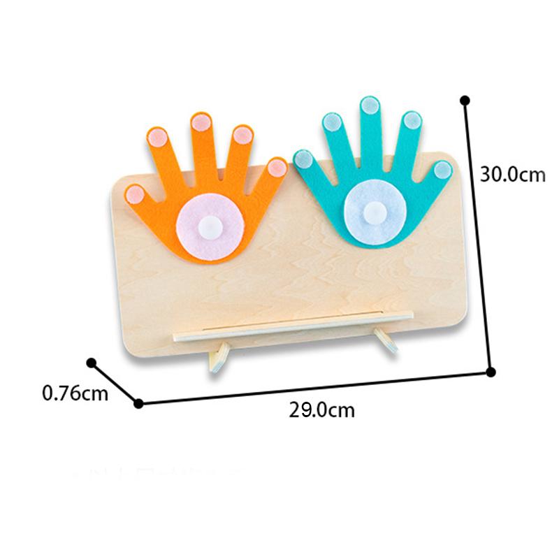 Children Montessori Style Playthings Wooden Finger Numbers Math Toy Kids Counting Early Educational Learning Playthings Toddlers Intelligence Games