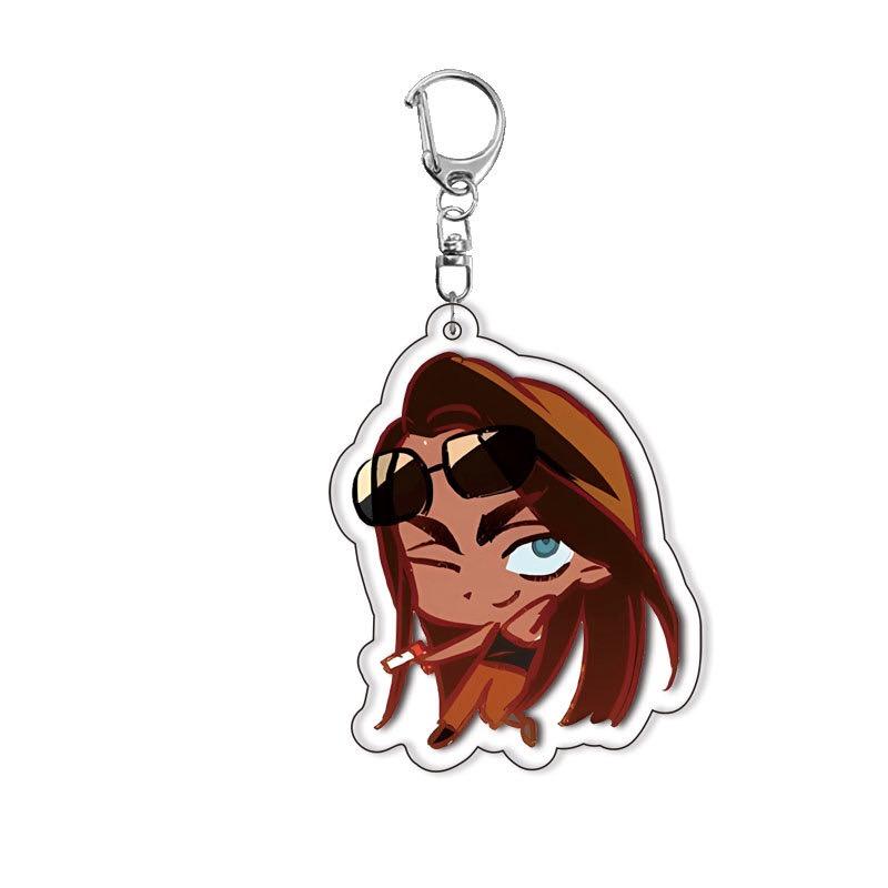 

6CM New Alien Stage Acrylic Keychain Jewelry Campus Related Products Cultural Creativity Friends Gift Bag Charms Souvenir Girls 6 cm