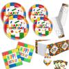 LEGO Theme Kids' Birthday Party Tableware Set - Plates, Napkins, Tablecloth