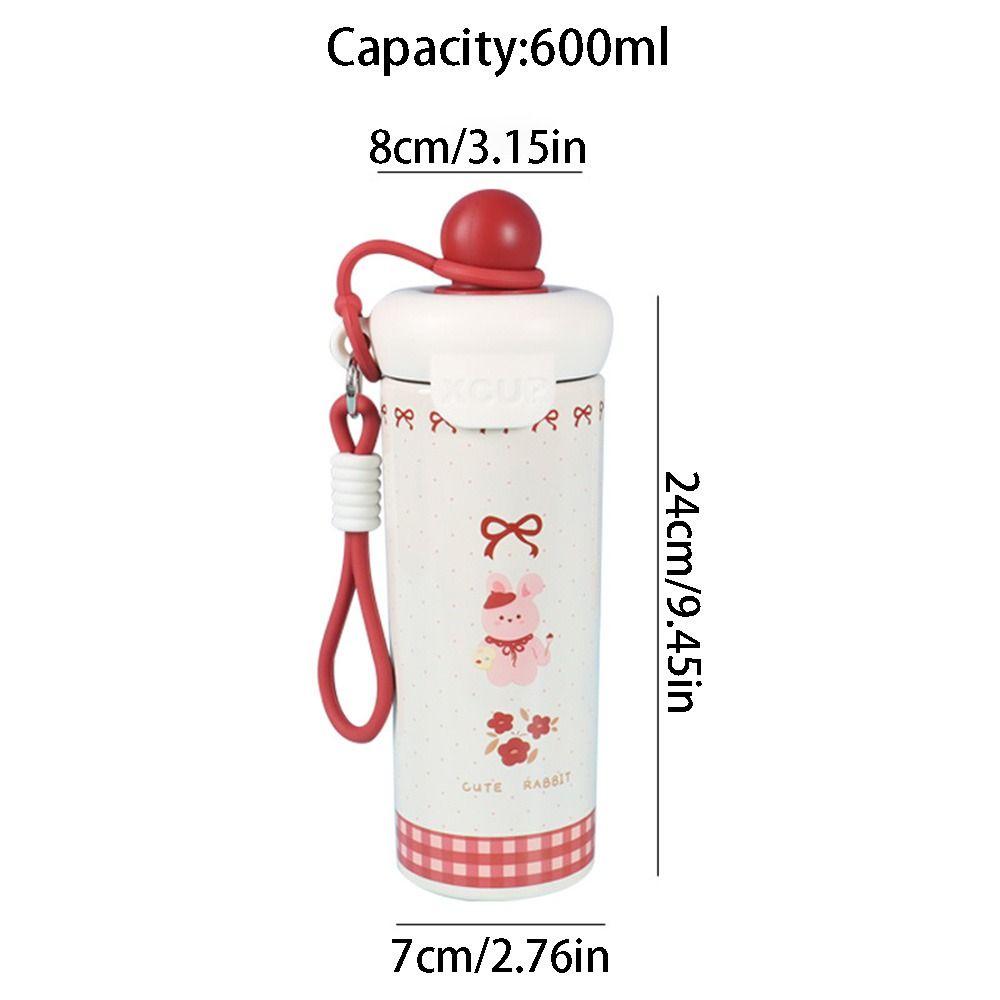 316 Stainless Steel Insulated Water Bottle Cute Cold Beverages Cups Drinkware Vacuum Flask  Office