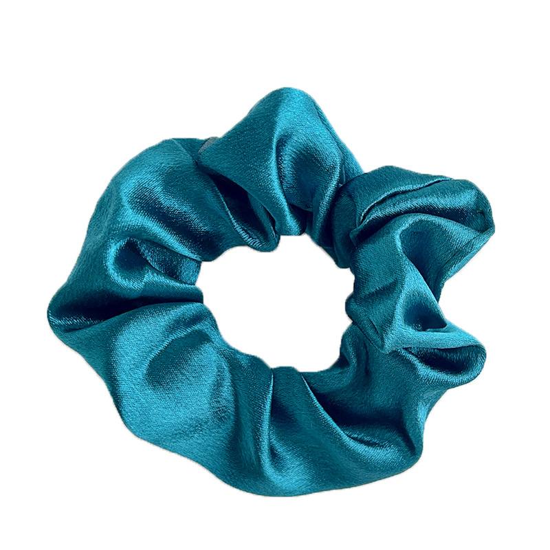 Vintage Crystal Satin Large Intestine Ring Premium Hair Band Headband Rubber Band Head Flower Hair Accessories Women