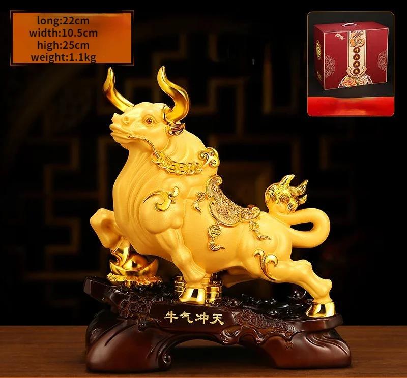 

Cow Ornaments Attract Wealth Living Room Office Decorations Zodiac Cow Mascot Gifts
