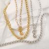 Women European Jewelry Fashion Trend Design Hot Girl Ball Chain Layered Necklace Bracelet Set