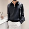 Autumn Winter Coat Korean Style Loose Lapels Sweater Men's Long Sleeve Inner Wear Bottoming Shirt Trendy Pullover Sweater