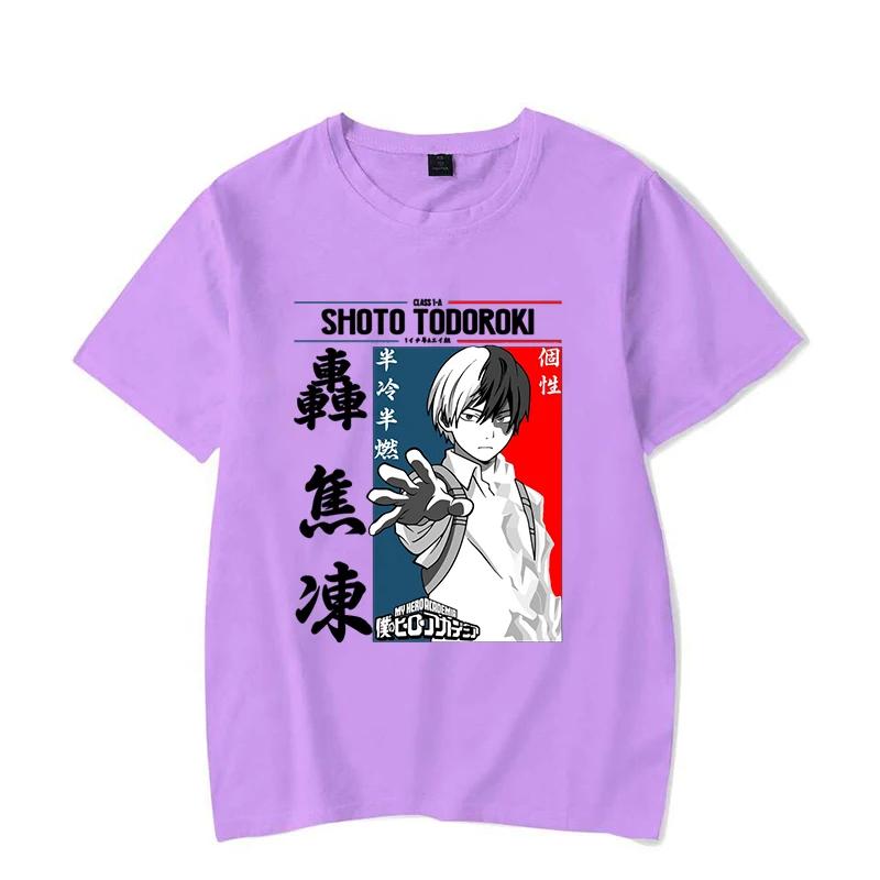 Hot Todoroki Shoto Printed T-Shirts For Women Men Short Sleeve Funny Anime Round Neck Tee Shirt Casual Summer Tops