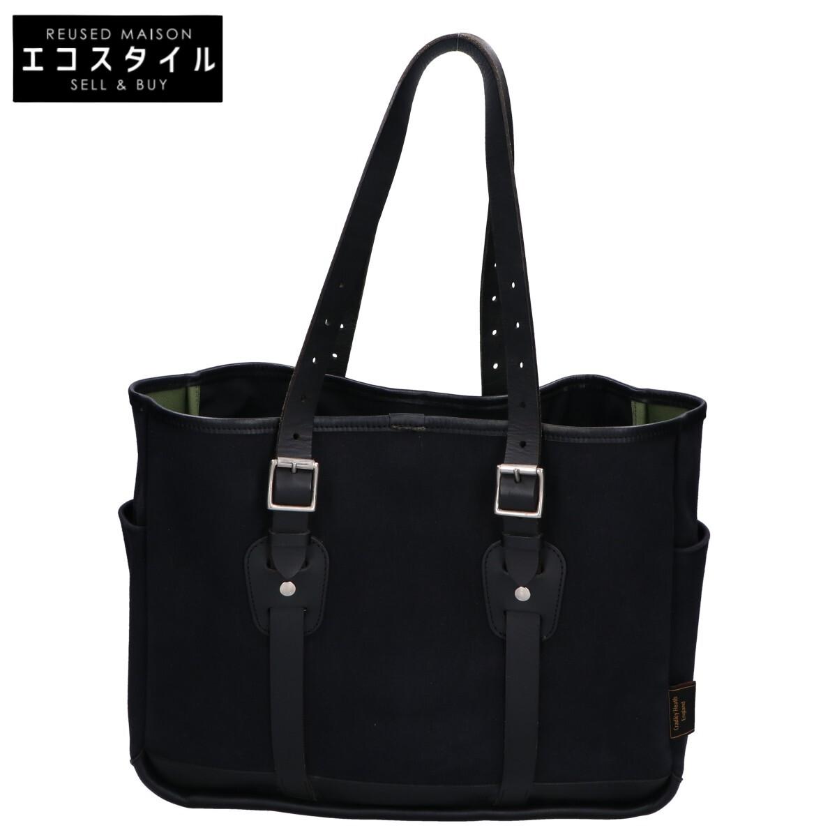 

Billingham [Excellent condition] NETHERTON RUBBER BONDING canvas/leather Tote Bag blackUsed