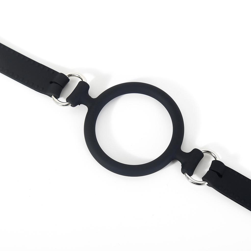 2 Sizes Full Silicone O Ring Gag Strap,Open Mouth Gag,Fetish Oral Fixation BDSM Sex Slave Bondage SM Couples Women Flirt Tools