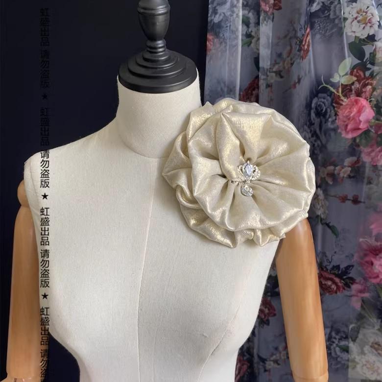 3D 15cm Manual Fabric Multi-layer Flower Brooches For Women Corsage Lapel Pins Fashion DIY Wedding Dress Clothes Accessories