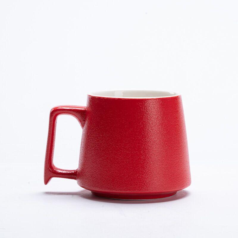 Ceramic Mug High Value Office Water Cup Creative Ceramic Cup Household Color Glaze Coffee Cup Large Capacity Office