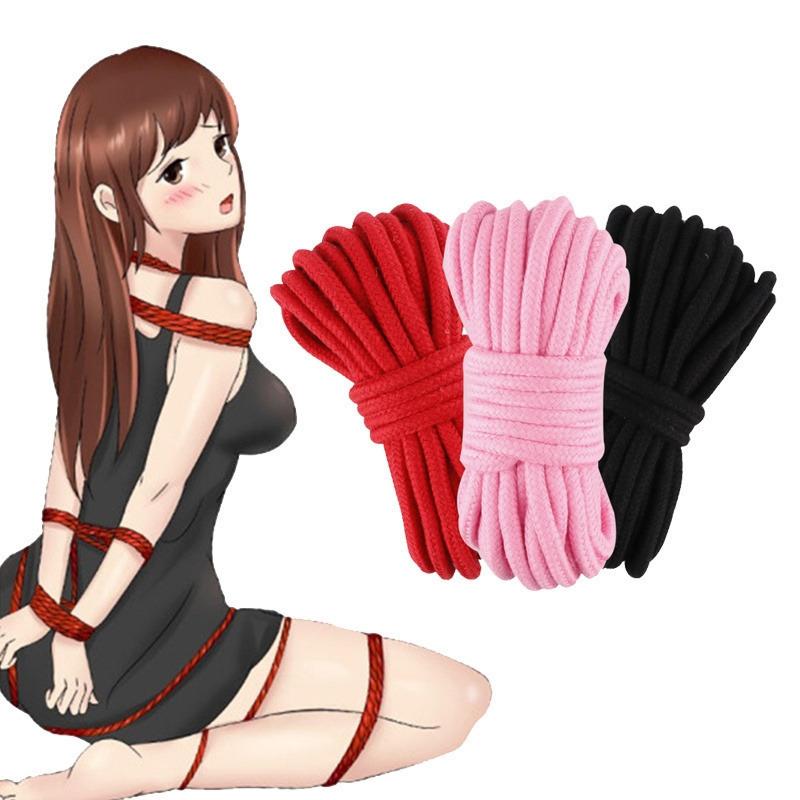 5m 10m Soft Cotton Bondage Rope Strap Restraints Fantasy Sex Fun Adult Fantasy Sexy Toy Tie Passion Rope Adult Games For Couple SM