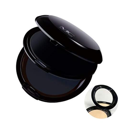 Compact case 2-tier black round refill with mirror (foundation case) [MC Collection] Black