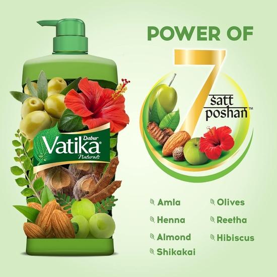 Dabur Vatika Aloe Vera & Olive Intense Moisturising Shampoo-640ml | Upto 24 hour Hydration | With Goodness of Vitamin E | Nourishes and Strengthens