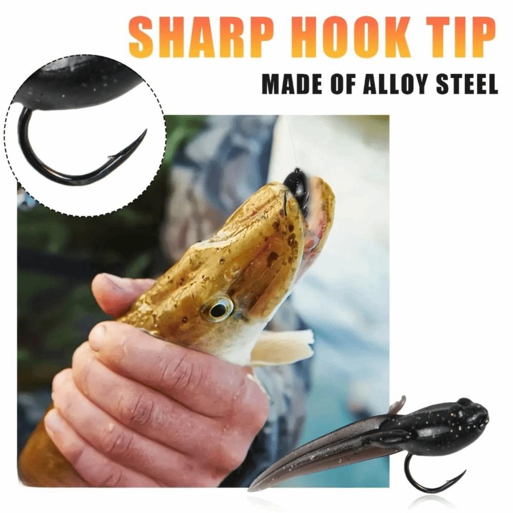With Hooks Artificial Soft Bait Box Packaging TPE Floating Bait Bass Fishing