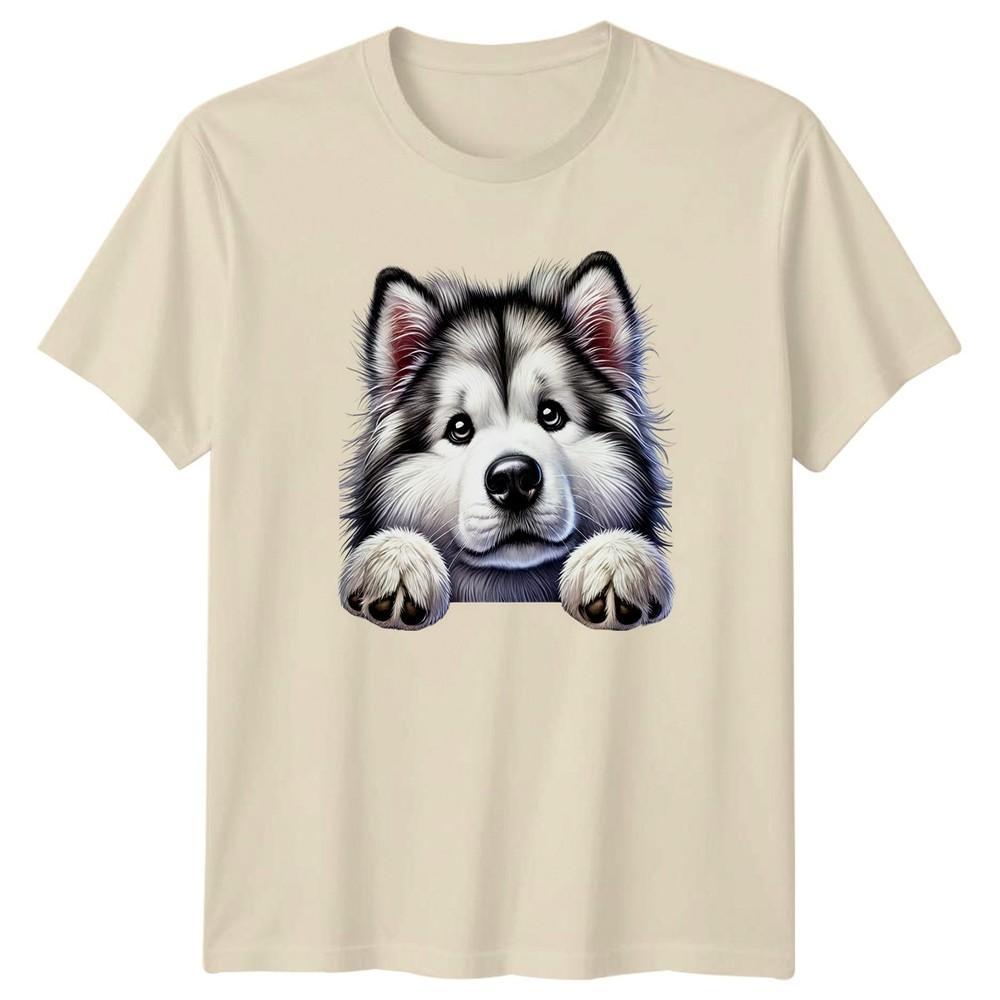 Cute Fluffy Malamute Puppy Dog TShirt Alaskan Malamute Pet Birthday Gift
