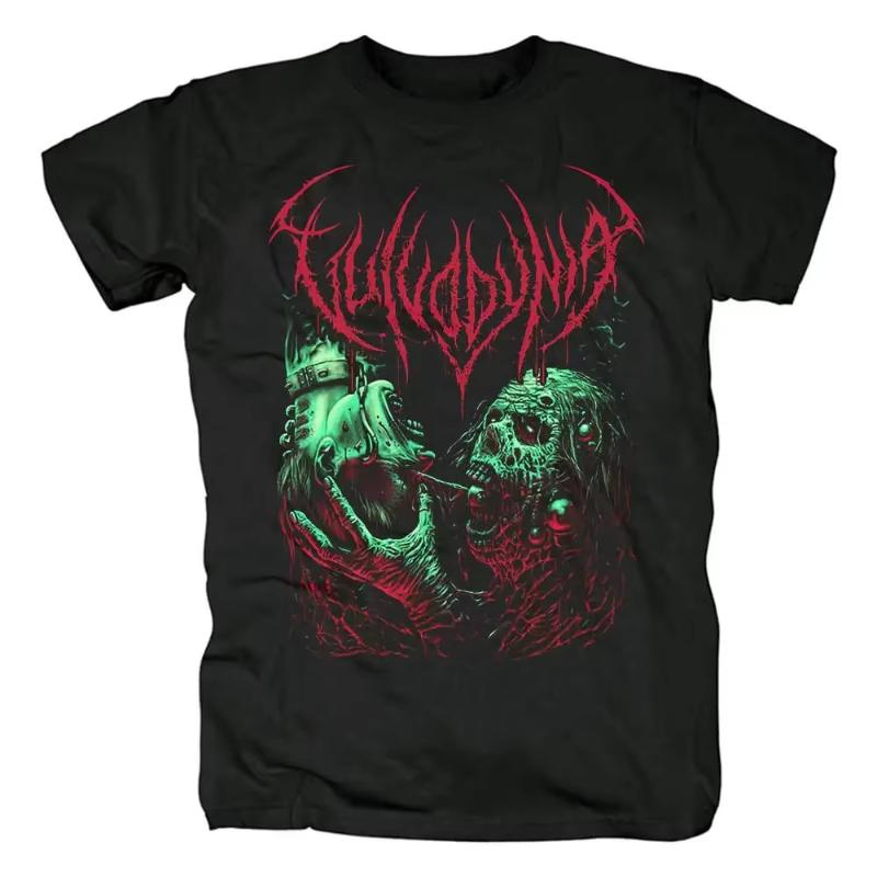 Mens and Womens Cotton Hiphop Vulvodynia Tshirt South Africa Brutal Death Metal Band Global Tour Mercah Short Sleeved