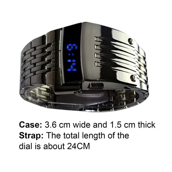 Wrist Watch LED Automatic Energy Saving Mode Stainless Steel Digital Calendar Sport Watch for Officer