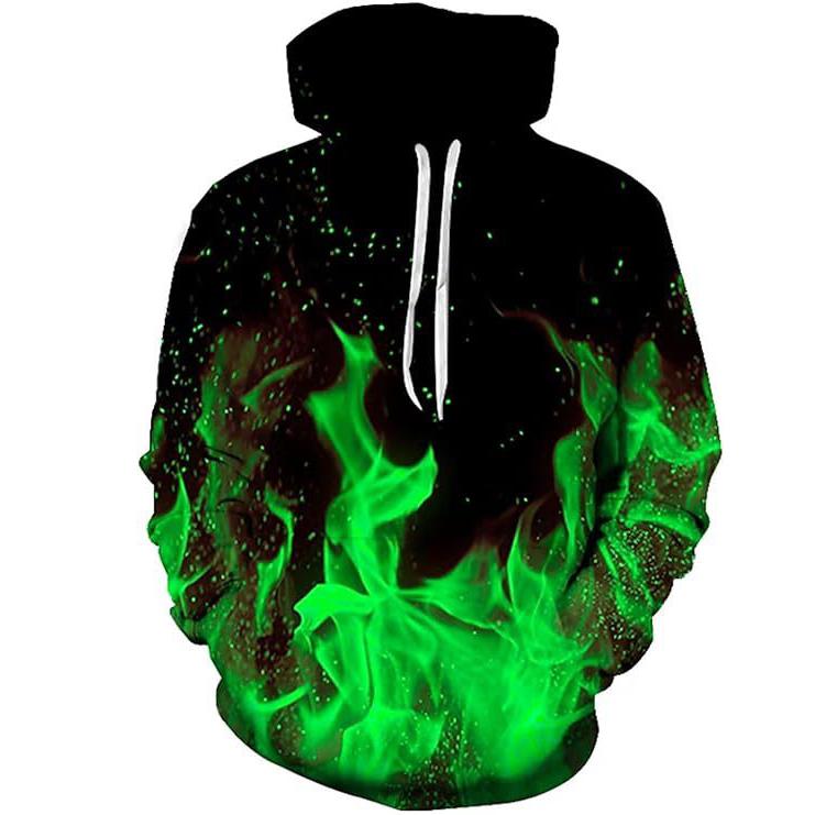 Men Pullover 3D Print Sweatshirt Couples Hooded Long Sleeve Women Plus Size Loose Hoodie