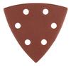 Papiery ścierne delta na rzep 93 x 93 mm, P80, 5 szt., z 6 otworami