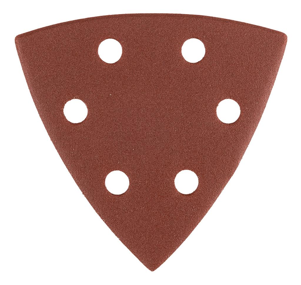 Papiery ścierne delta na rzep 93 x 93 mm, P80, 5 szt., z 6 otworami