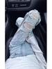 Light Blue Heavy-Duty Rhinestone Ripped Women's Jeans - 2026 Summer Loose Lace Design