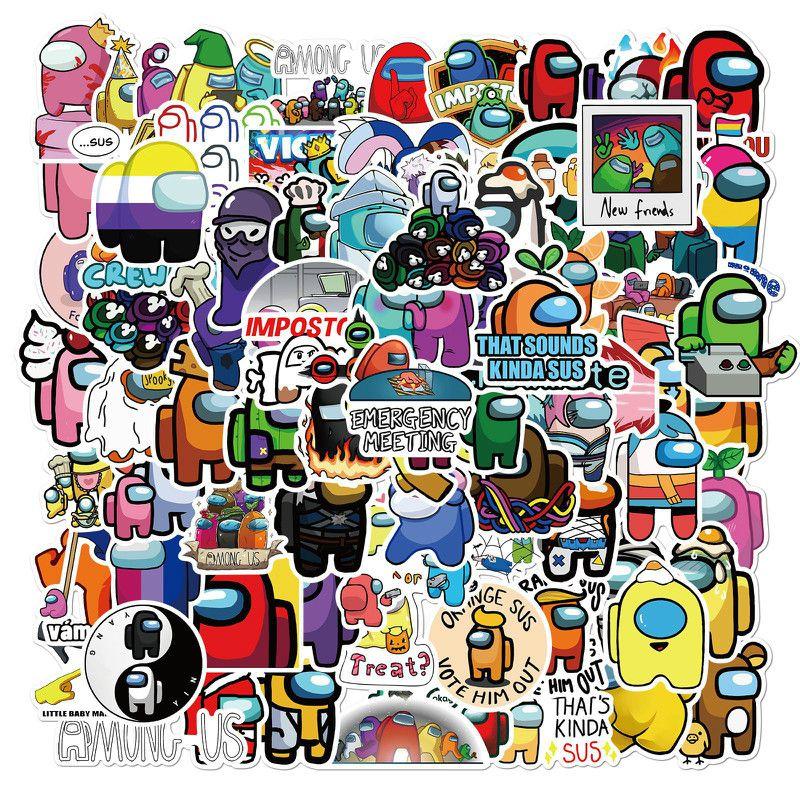 50100 Pcs Sticker Pack Set Game Diy Imposter Decal Waterproof Stickers