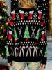 European & American Plus Size Knit Sweater: Loose, Warm, Long Sleeve Christmas Knitwear for Women - Fall/Winter 2025